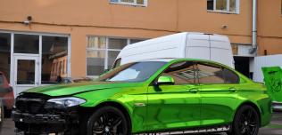 BMW serii 5 zielony chrom